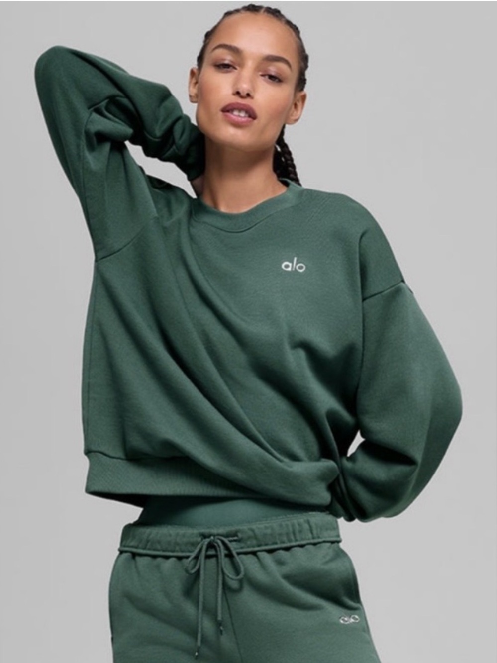 ALO Accolade Crew Neck Pullover Clover Green Size 2XL Unisex NWT New